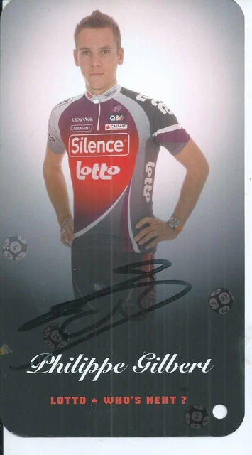 Autographe Philippe Gilbert - Coureur Cycliste - Cyclisme - Photo Signée